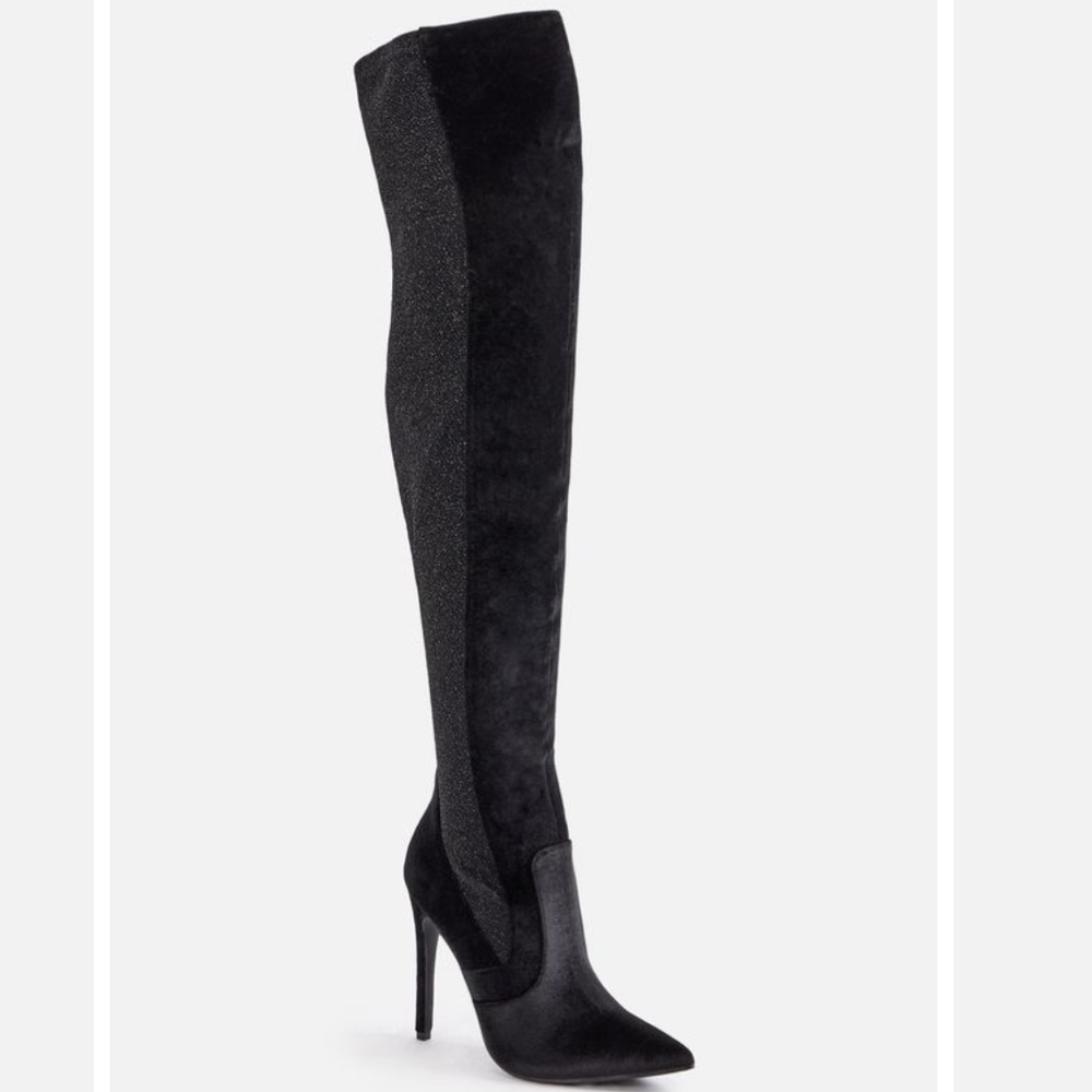 JustFab Heeled OTK Boots